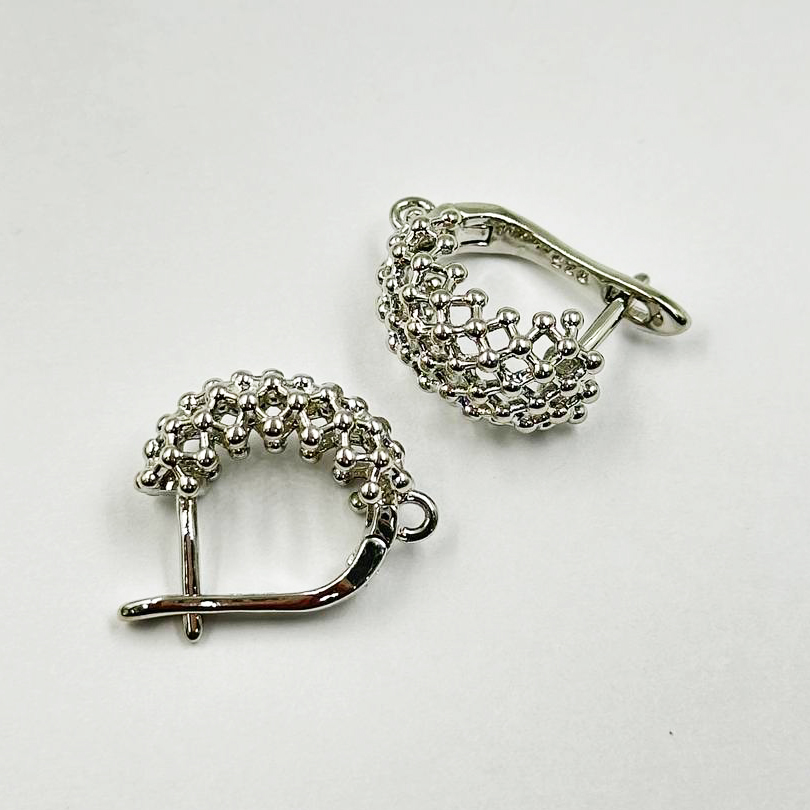 Швензы цвет серебро размер 9*17мм
