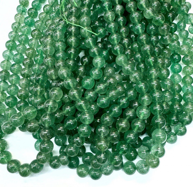 Клубничный кварц зеленый 6мм 8мм 10мм натуральный камень
